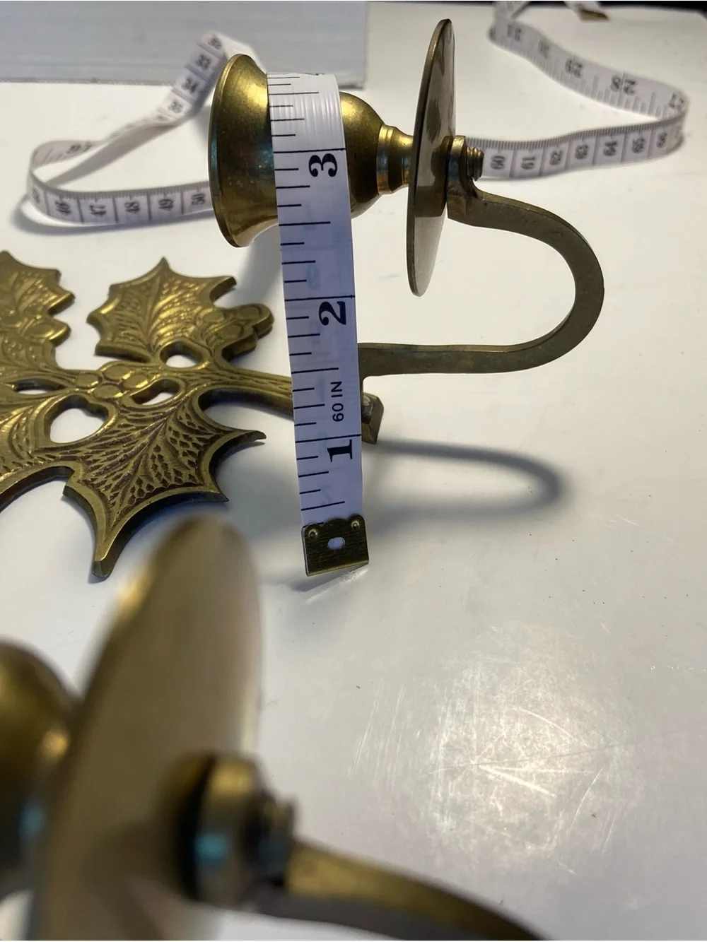 Brass Leaf Wall Candle Sconces - Pair